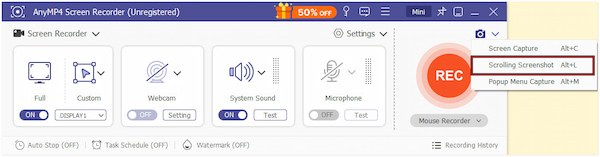 Access Scrolling Screenshot