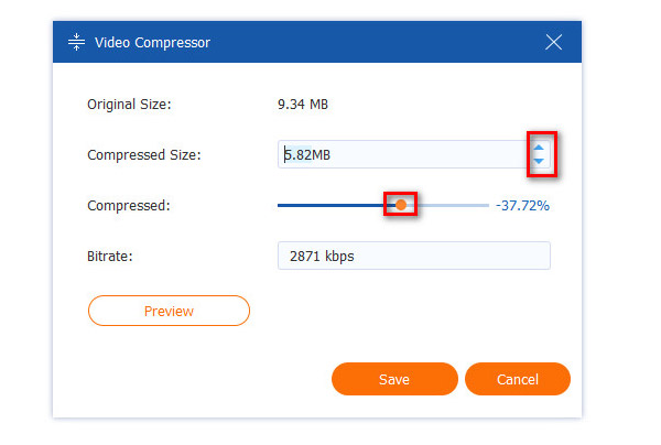 Adjust Video Compressed Size