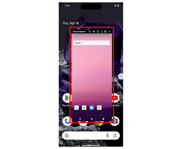 Android Virtual Space Overlay