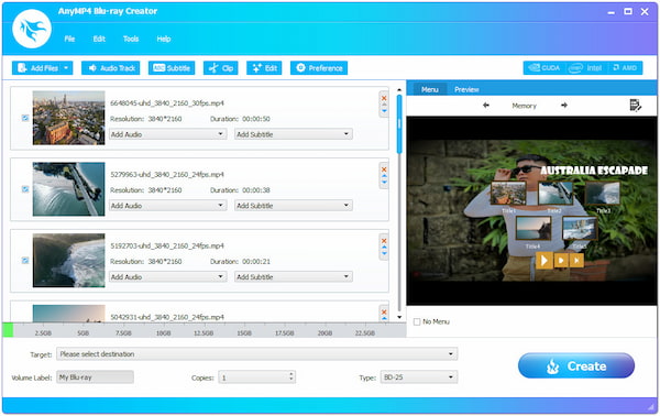 Anymp4 Blu Ray Creator