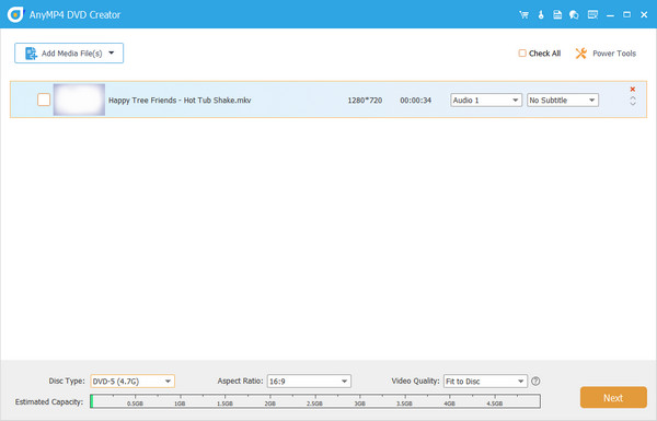 Anymp4 Dvd Creator Add Mkv