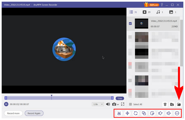 Anymp4 Screen Recorder Edit Recording
