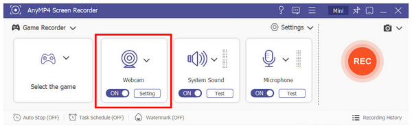 AnyMP4 Screen Recorder Game Webcam