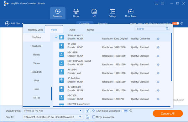 Anymp4 Video Converter Ultiumate