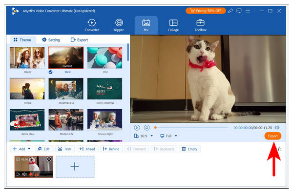 Anymp4 Video Converter Ultimate Export