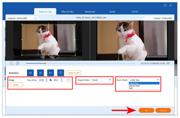 Anymp4 Video Converter Ultimate MV Apply Zoom Effect
