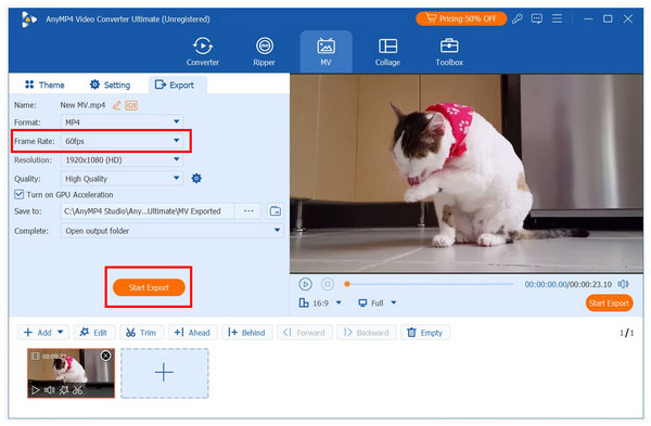 Anymp4 Video Converter Ultimate Mv Editor Export