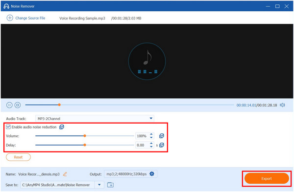 Anymp4 Video Converter Ultimate Compressor Noise Remover Export