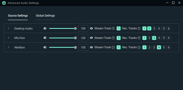 Assign Audio Sources To Tracks