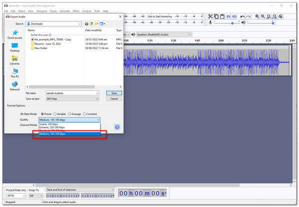 Audacity Settings
