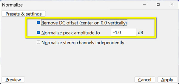 Audacity Volume Normalizer