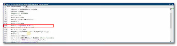 Audio Compression in MATLAB Compression Size