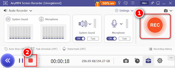 Begin And Finish Recording Desktop Audio