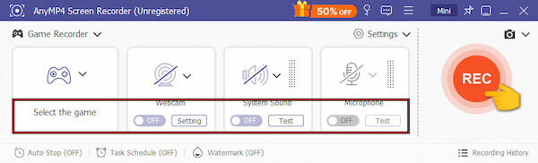 Begin Gameplay Recording
