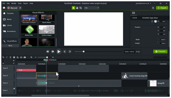 Camtasia Editing Output