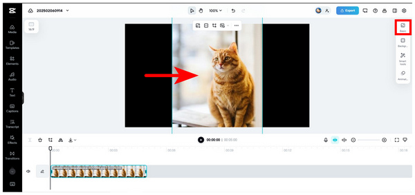 Capcut Scale Zoom Click Media Basic