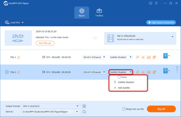 Choose Disable Or Add Subtiles