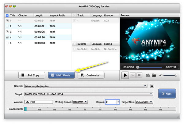 Choose DVD Copy Mode