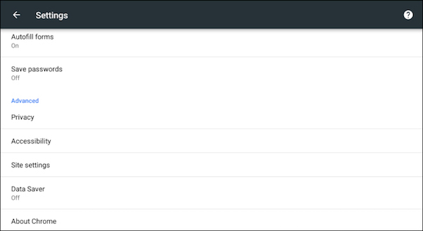 Chrome privacy android