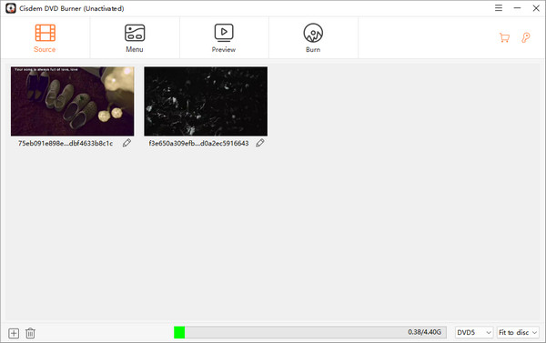 Cisdem DVD Burning Interface