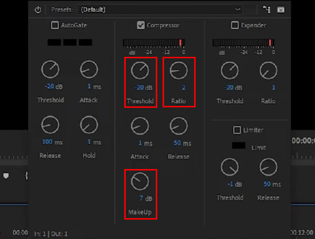 Compress Audio in Adobe Premiere Adjust