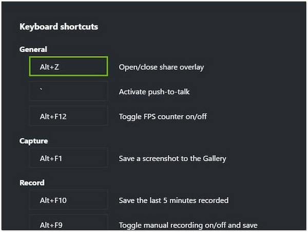 Configure Keborad Shortcut