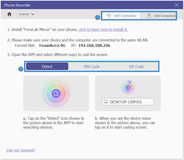 Connect Mobile on Computer