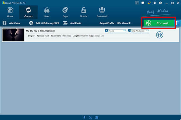 Convert Blu Blu-ray to MP4 Leawo