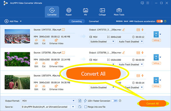 Convert mp4 to mov in anymp4