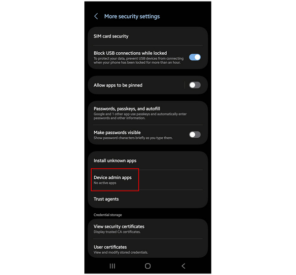 Device Admin App Select