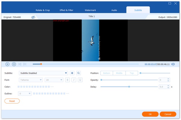 Edit DVD Title Subtitle