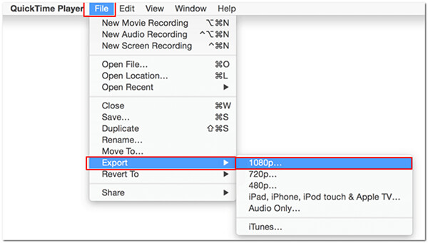 Export mov in quicktime player