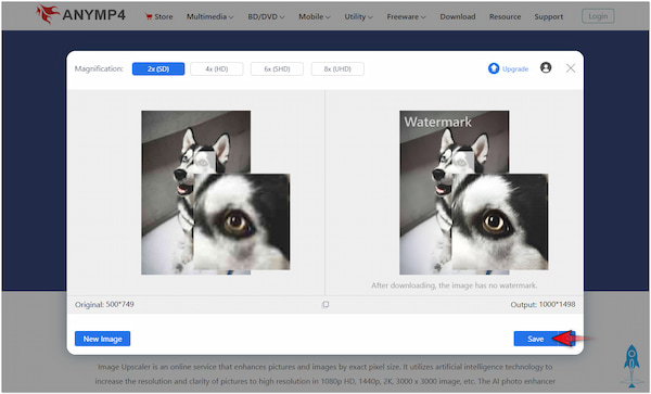Export Upscaled Image