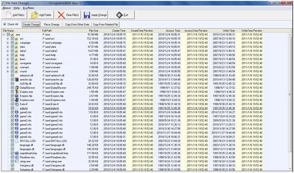 FMS File Date Changer Interface