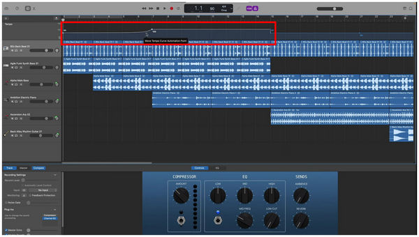 Garageband Tempo Point Adjust