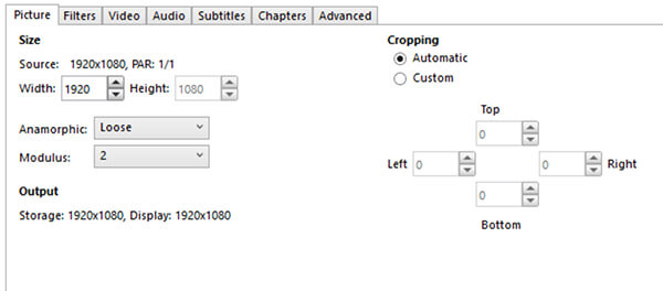 Handrake Resize Video