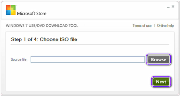 How to Use Windows USB DVD Download Tool Browse