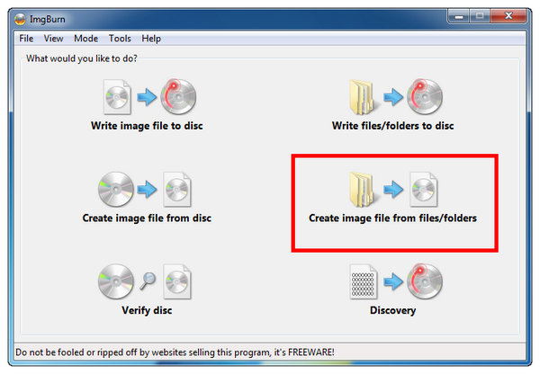 Imgburn Create Image File