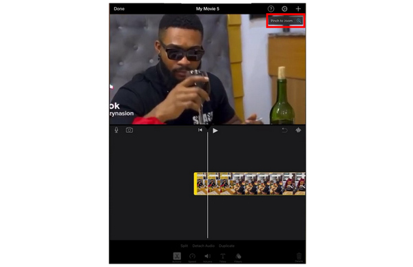 iPhone iMovie Pinch to Zoom