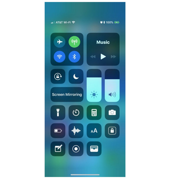 iPhonex Control Center