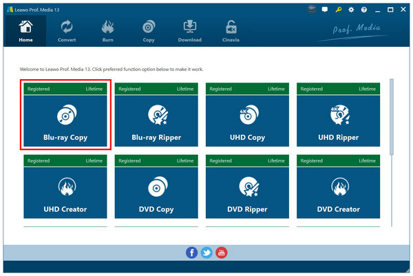 Leawo Blu Ray Interface