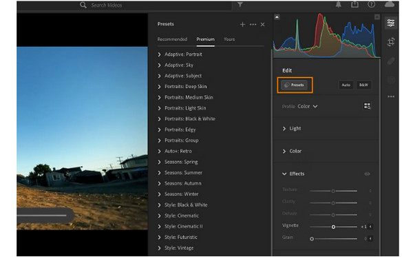 Lighroom Apply Presets