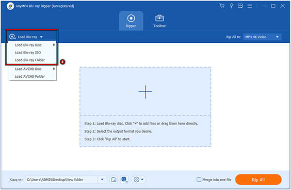Load Blu-ray for Conversion