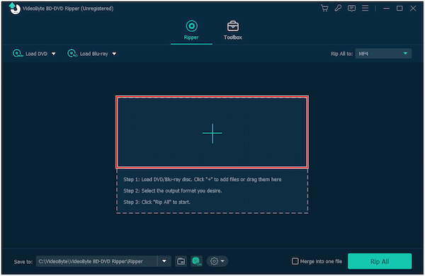Load DVD by Clicking Plus Button