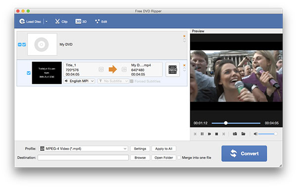 load DVD to Free DVD Ripper