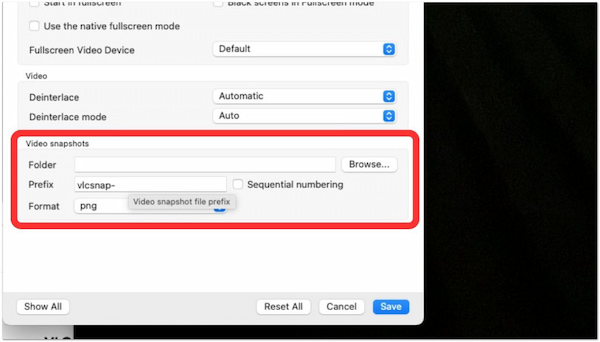 Locate Video Snapshot Sirectory