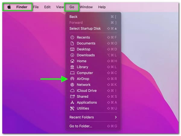 Mac Finder AirDrop Support