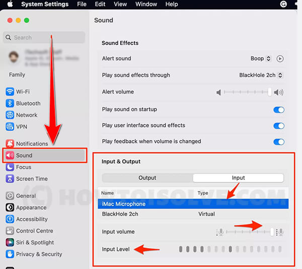 Mac System Input Sound