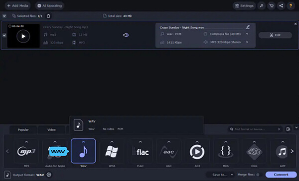 MP4 to Wav Movavi Video Converter