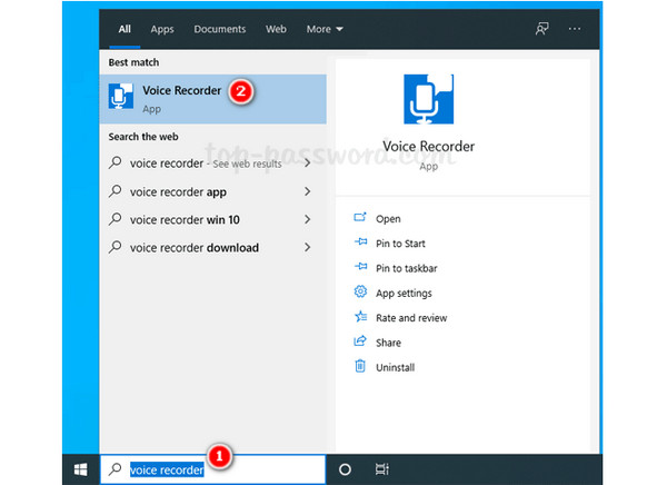 Open Windows Voice Recorder